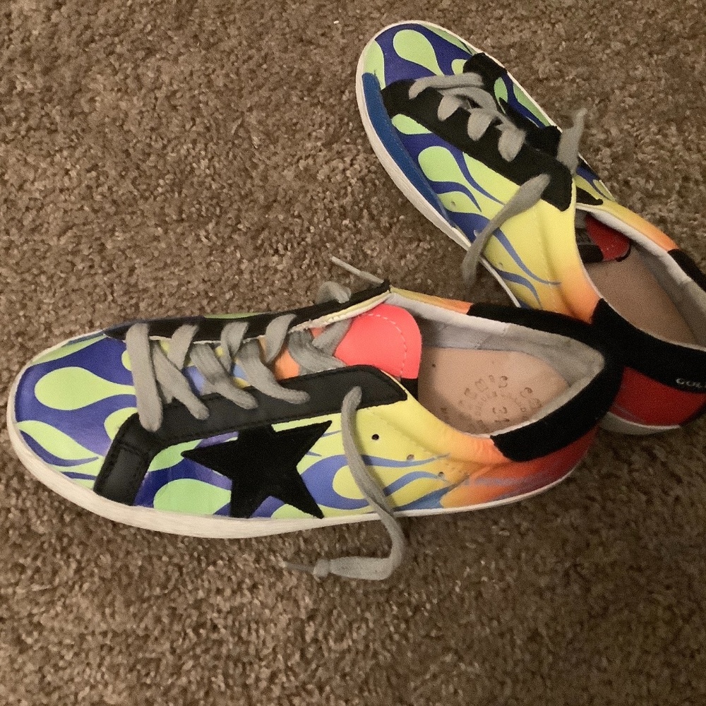 Golden Goose Kids Flame Trainers